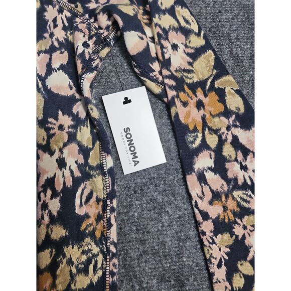 Sonoma NWT Women's Size XS Multicolored Floral Long Sleeve Relaxed Sweatshirt - Picture 4 of 7